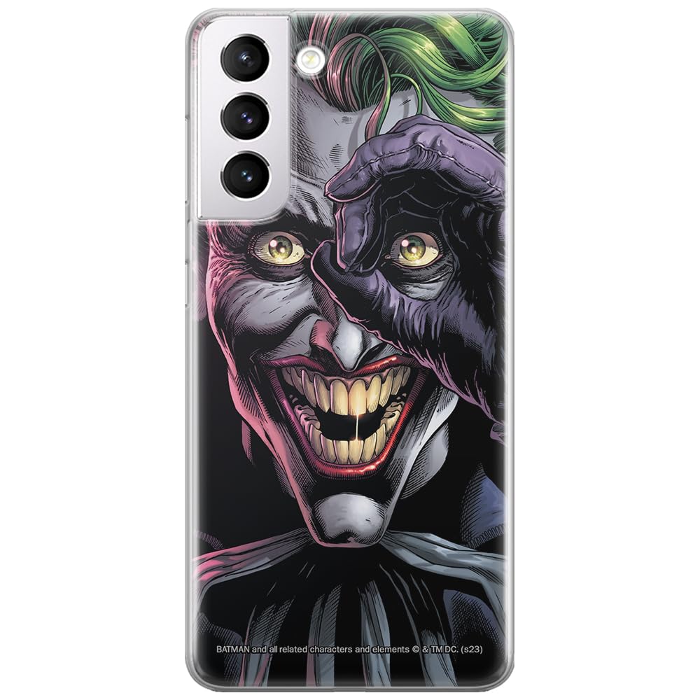ERT GROUP mobile phone case for Samsung S21 original and officially Licensed DC pattern Joker 024 optimally adapted to the shape of the mobile phone, case made of TPU