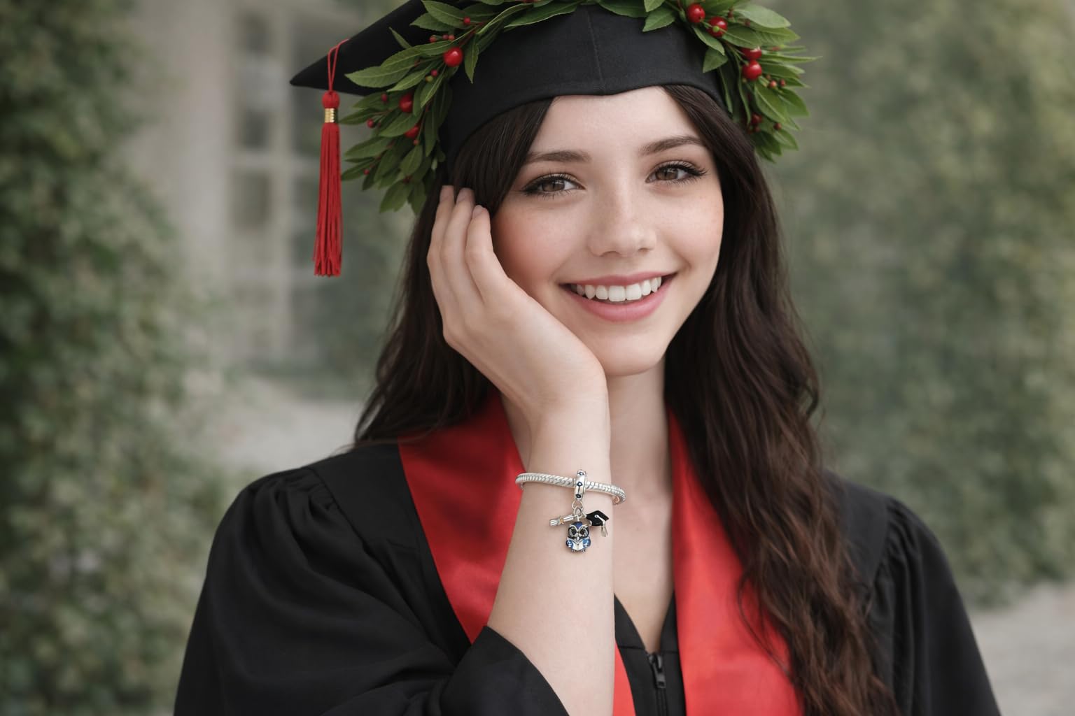 Colgante Charm Graduación Compatible Todas Marcas Diploma Búho Pergamino Sombrero Libro Corazón Estrella Cumpleaños Aniversario Colgantes
