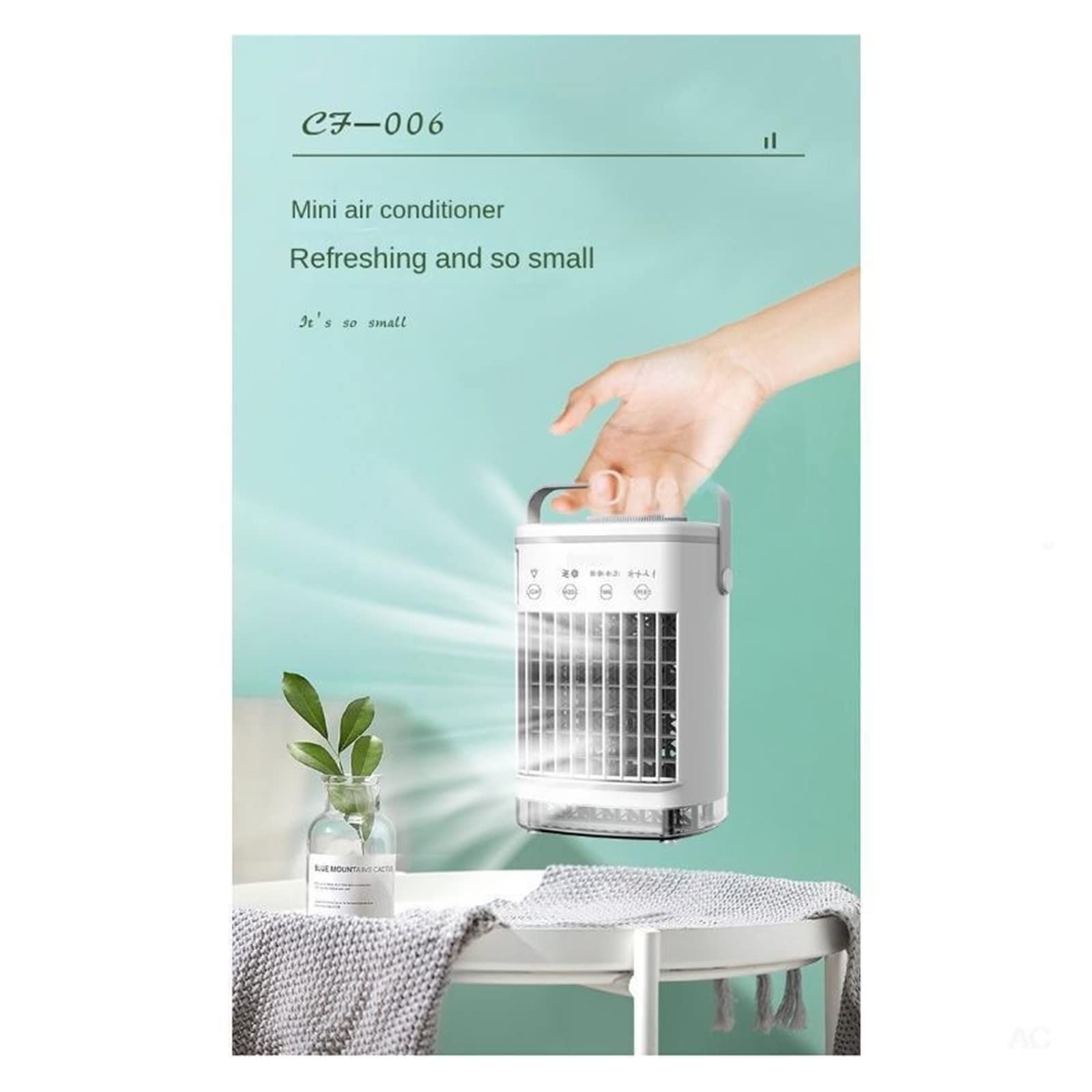 Przenośny klimatyzator Wentylator Mini wentylator chłodzący USB Wentylator klimatyzacji Mały wentylator chłodzący wodę Wentylator natryskowy Chłodnica powietrza do komputera stacjonarnego