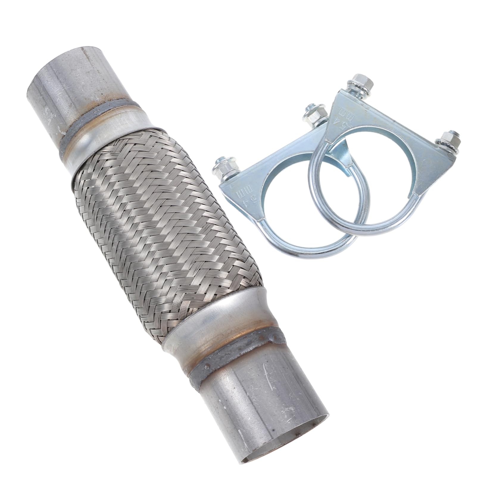 Abrazadera tipo sillín ABOOFAN de acero inoxidable para tubo de escape flexible de coche