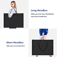 Vista 9 de ZKOO Art Portfolio Bag, Light Weight Art Canvas Portfolio Case with Nylon Shoulder Strap, Carrying Storage Case for Artwork, Poster, Sketching, and