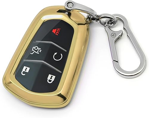 Miniatura 8 de Llavero para llave. La caja avanzada de TPU suave es compatible con Cadillac STS CTS XT5 Escalade CT6 ATS SRX llave de 3456 botones de protección