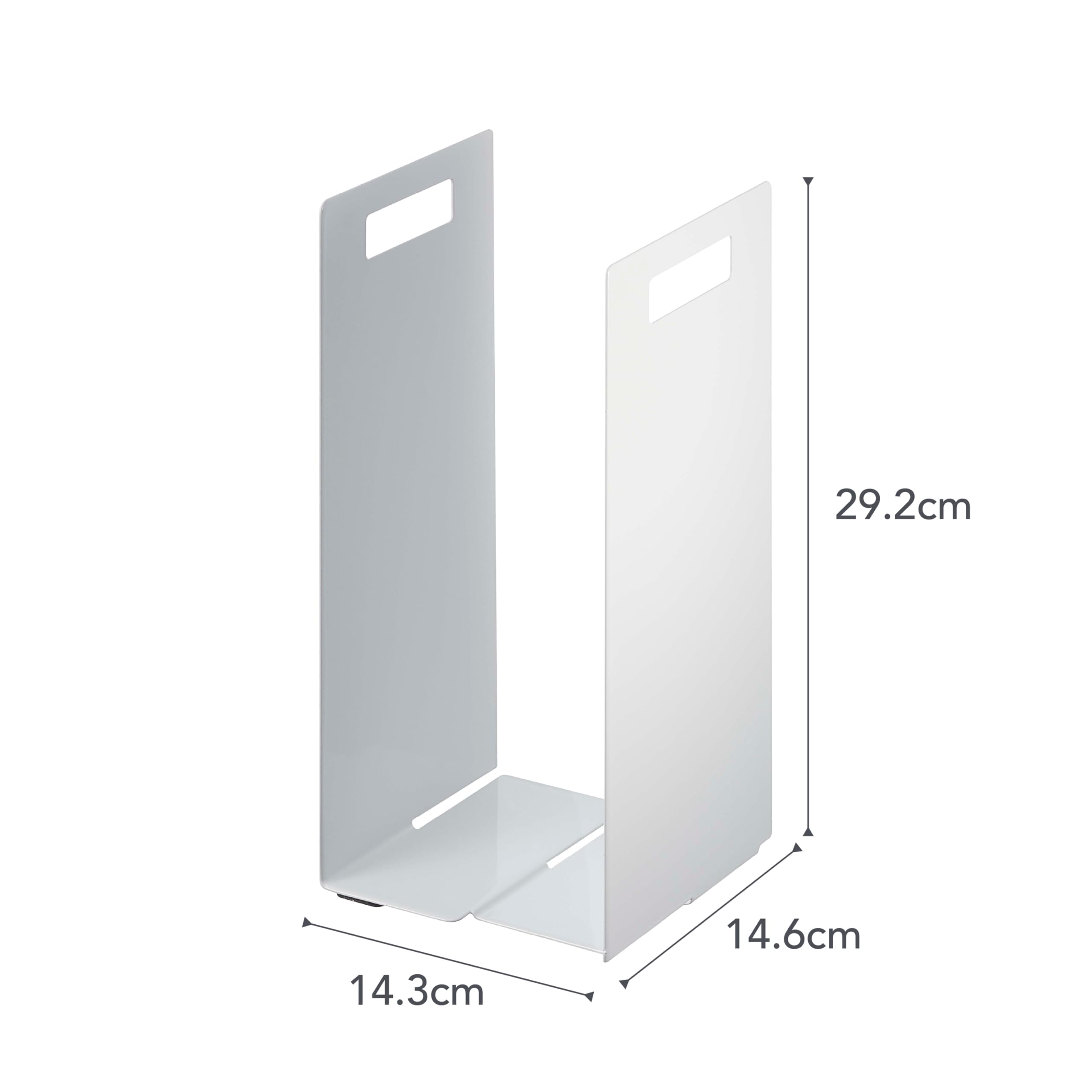 Yamazaki 4316 TOWER Towel Organizers (Set of 2), white, Steel, 14.5 x 14.5 x 30 cm