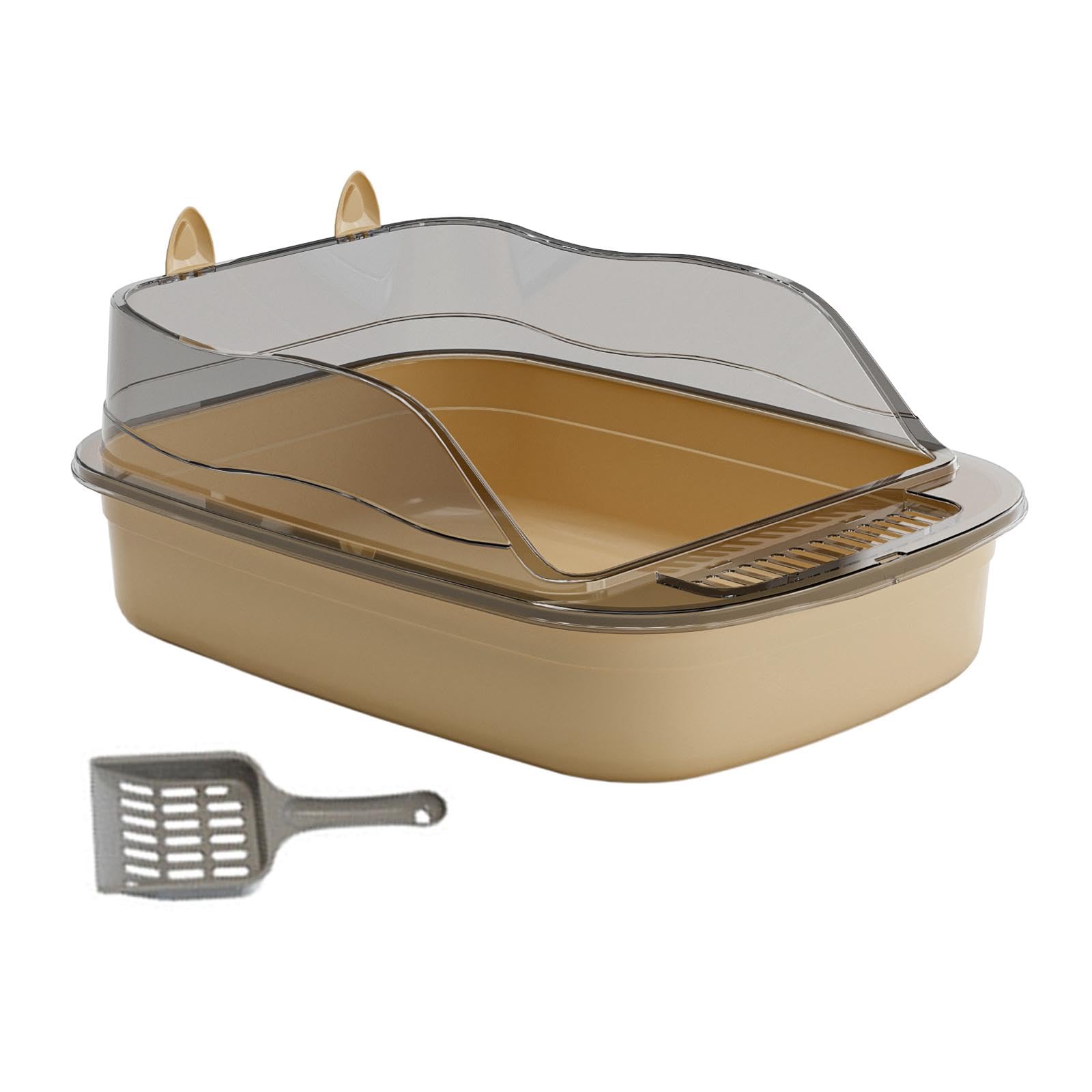 UJEAVETTE® Open Cats Litter Box Large Bedpan Cartoon Shape Cat Sand Box Cats Litter Tray Brown (B0DDC5ZXSZ) Amazon Price History, Amazon Price Tracker