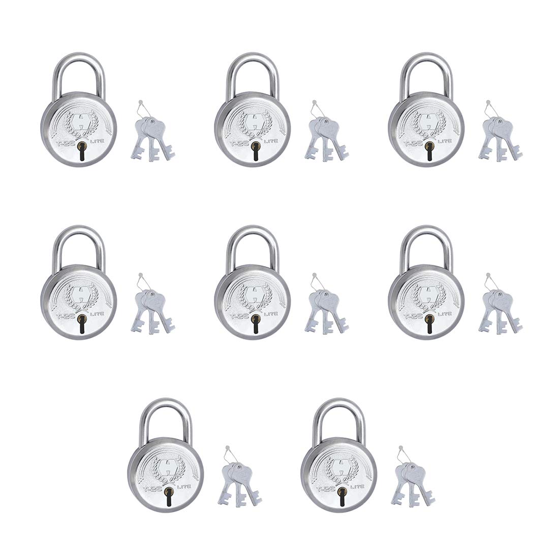 Harrison T-26 LITE/BCP-0532_PK 8 Steel 5 Levers Padlock with 3 Keys (Pack of 8), Silver (B07HK9HJLQ) Amazon Price History, Amazon Price Tracker