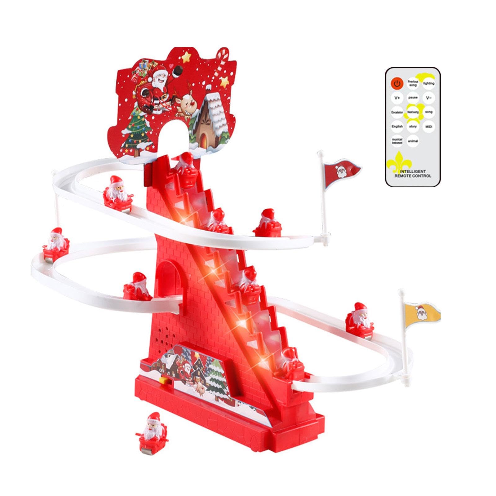 Fenteer Elektrische Kletterleiter Weihnachtsmann, Weihnachtsmusik-Figur, Party-Dekoration, Geschenk, Weihnachtsmann-Kletterleiter für Weihnachten