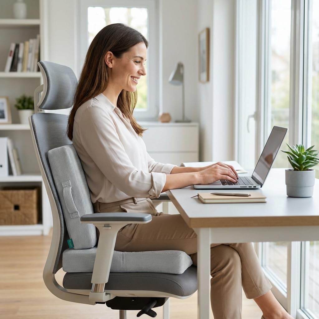 28 inches Meditation Floor Pillow Square Large Floor Cushions for Adults, Thick Memory Foam Seat Cushions for Yoga, Living Room, Sofa, Tatami, Bay Window Gray