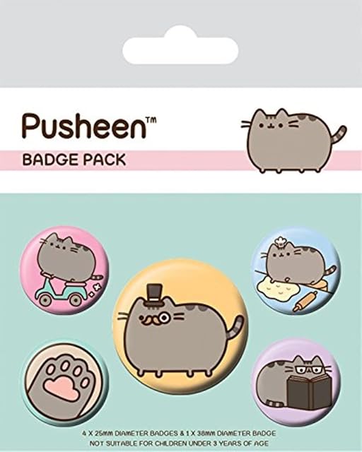 Pyramid International | Pusheen | Fancy | Badge Set | Officially Licensed