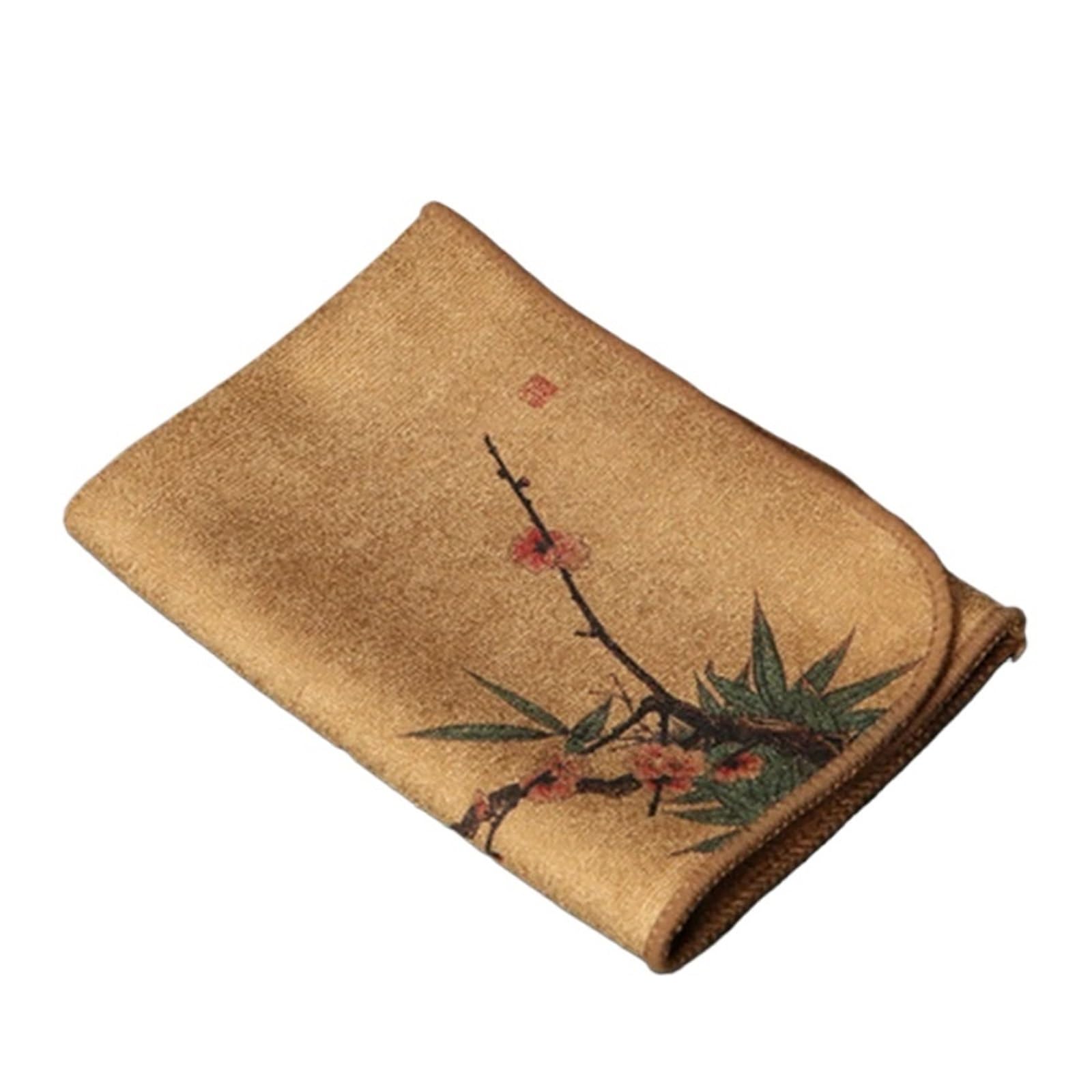 FGUJSUR Tea Towels Painted Tea Towel Absorbent Rag Thickened Table Cleaning Cloth Cotton Household Kitchen Dish Towels(Color8)