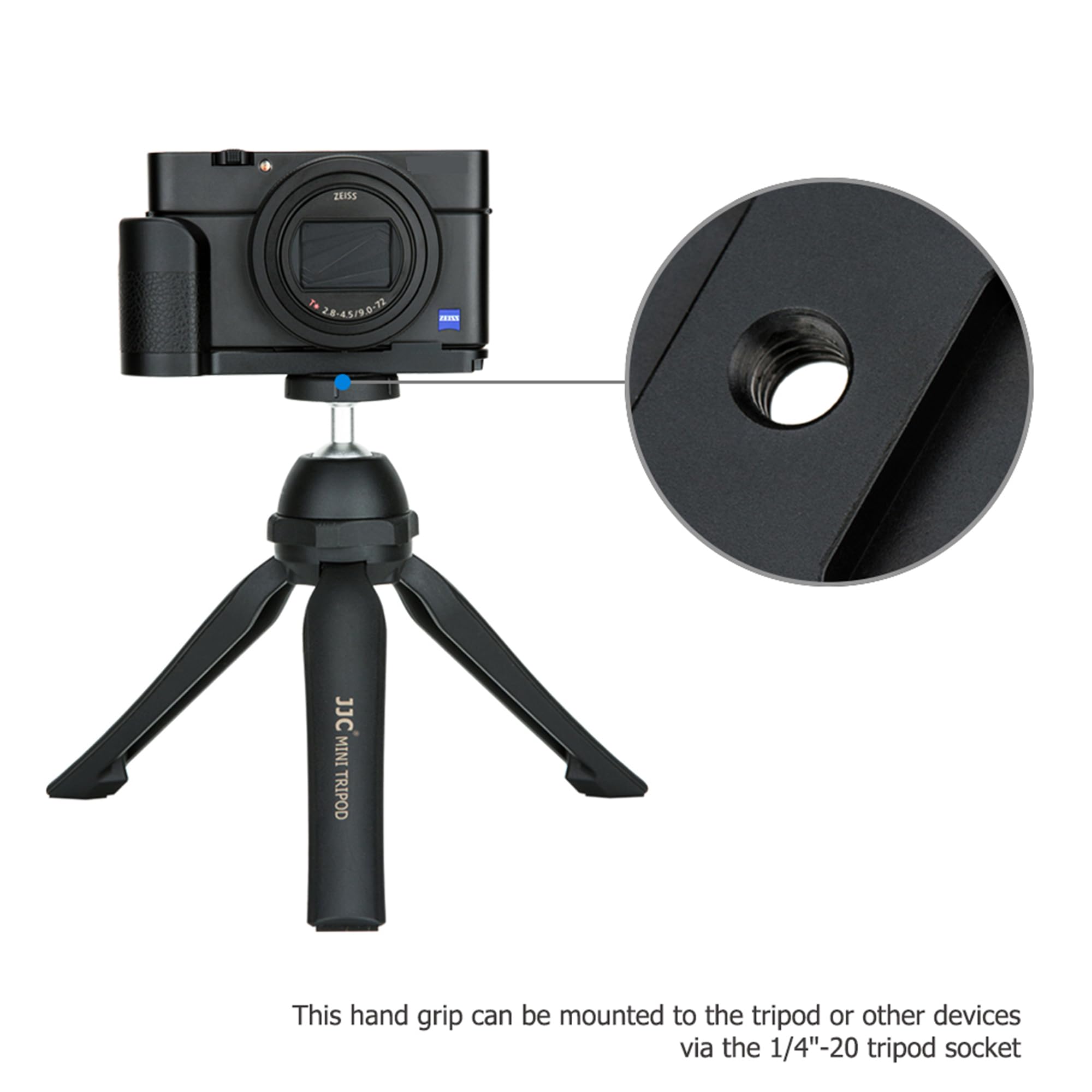 JJC Impugnatura in Metallo per Sony RX100 VI VA V IV III II RX100VI RX100VA RX100V RX100IV RX100III RX100II RX100 RX100M6 RX100M5A RX100M5 RX100M4 RX100M3 RX100M2 Fotocamere Digitali