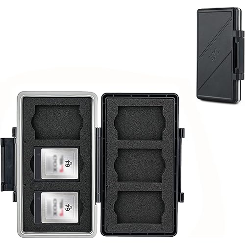XQD Cfexpress Type B Card Holder,Water-Resistant 6 Card Case Storage Organizer for Nikon Z8 Z9 Z6III Z6II Z7II Z6 Z7 D4 D850 D5 D500 D6 Fuji XH2 XH2S GFX 100II Panasonic S1 S1R GH7 GH6 DJI Ronin 4D