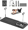 Pilates Reformer Machine Set & Pilates Board Equipment, Pilates Board Upgraded Ab Roller Board, Multifunctional Pilates Reformer Board Set, Automatic Rebound Training Board for Home, Black