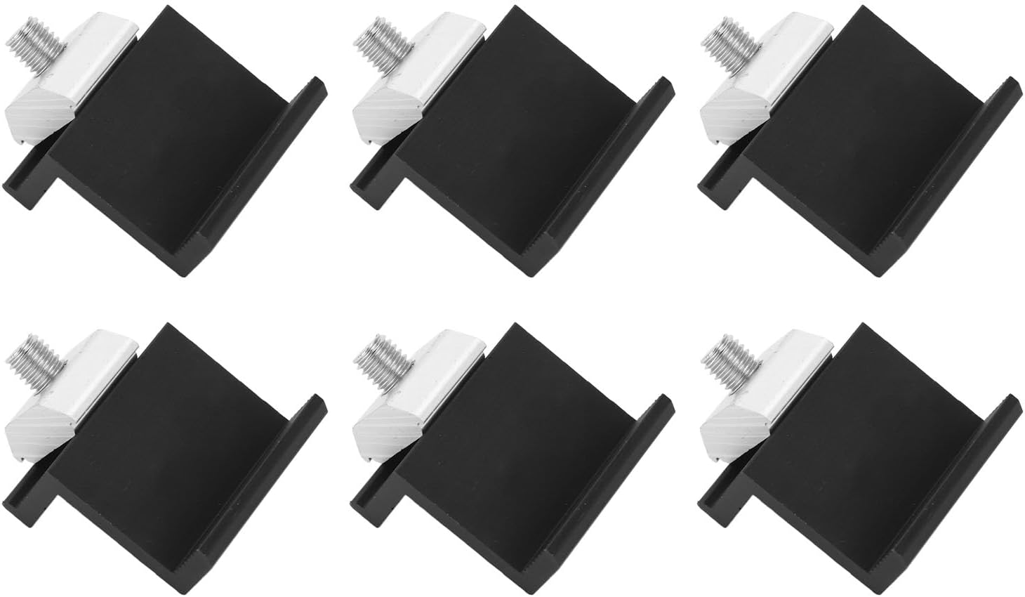 PV Solar Panel Z End Clamp, Aluminum Alloy, 35mm, 12 Pack, Mounting Bracket for RVs Houses Boats