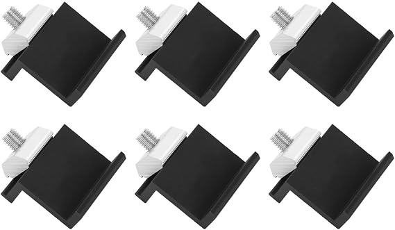 Solar Panel End Clamp, Heavy Duty Mounting Bracket for RV Roof House Boat Aluminum Alloy Anodized 35mm Z Design 12 Pack