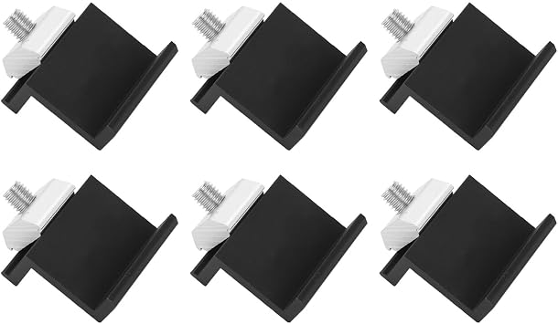Solar Panel End Clamp, Heavy Duty Mounting Bracket for RV Roof House Boat Aluminum Alloy Anodized 35mm Z Design 12 Pack