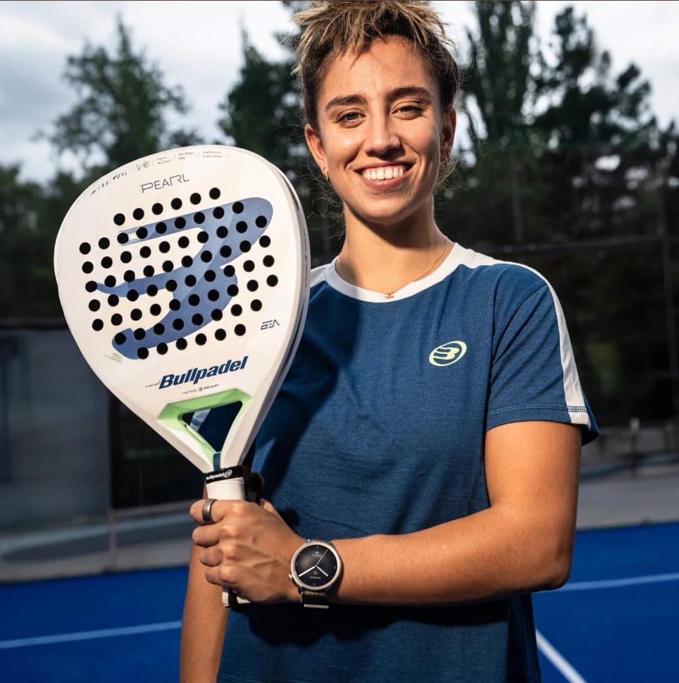 Miniatura 5 de BULLPADEL Pala de pádel Pearl Mujer 2025 Bea González Pala Padel Profesional en Forma Diamante Tecnología Trinámica y Canal Air React Fibrix