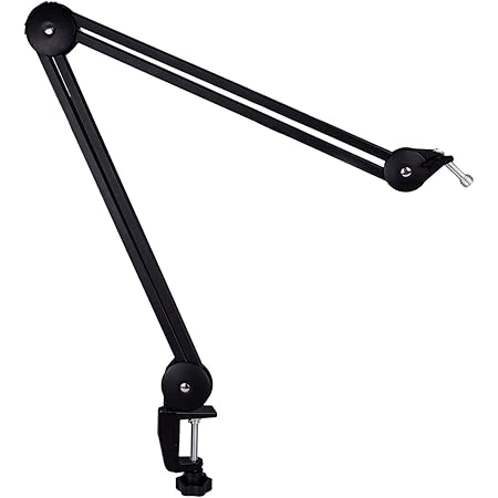 DuaFire Microphone Stand, Swivel Mount Studio Boom Arm for Radio, Broadcast, Studio and Home Use