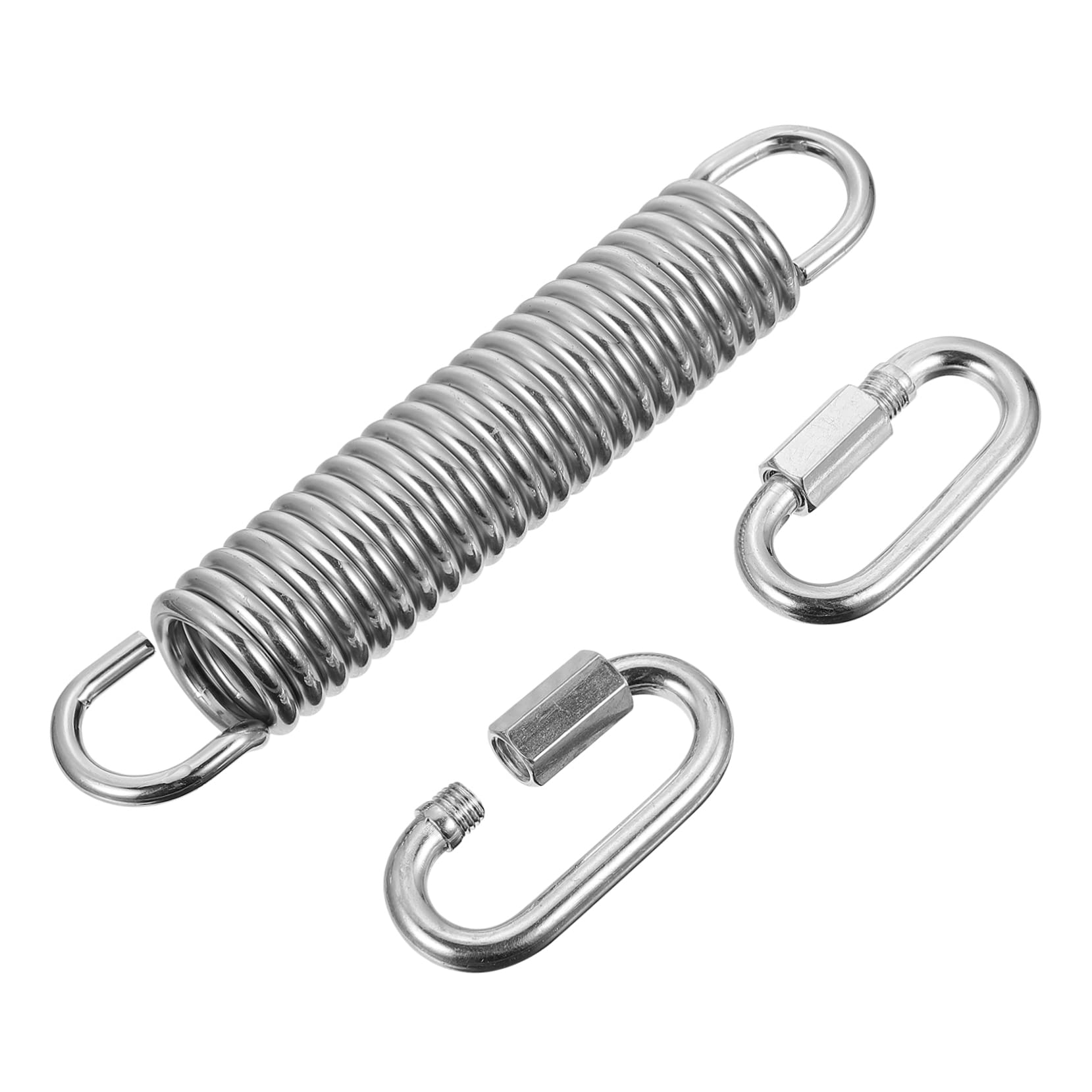 Kisangel Resorte de Tensión Extendido para Columpio de Hamaca Resorte de Acero Resistente para Silla Colgante para Uso el Hogar Conexión Segura Mediante Dos Anillos de Conexión