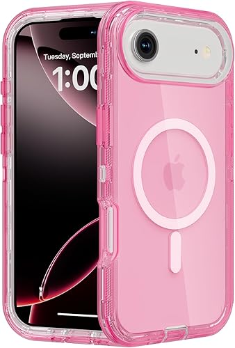 Miniatura 69 de para iPhone 15 Pro Max, Funda Compatible con MagSafe, Funda de Protección Anti-Golpes Resistente, Anti-Caída, Funda Magnética Transparente de Doble