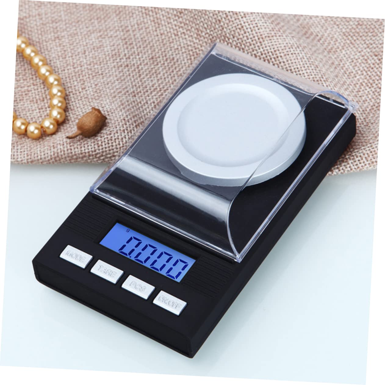 MAGICLULU 2stücke Mini Elektronische Schmuckwaage Tragbare Digitale Feinwaage Mit Wiegeschale Und Pinzette Für Schmuck Versand Und Präzise Messungen Schwarz