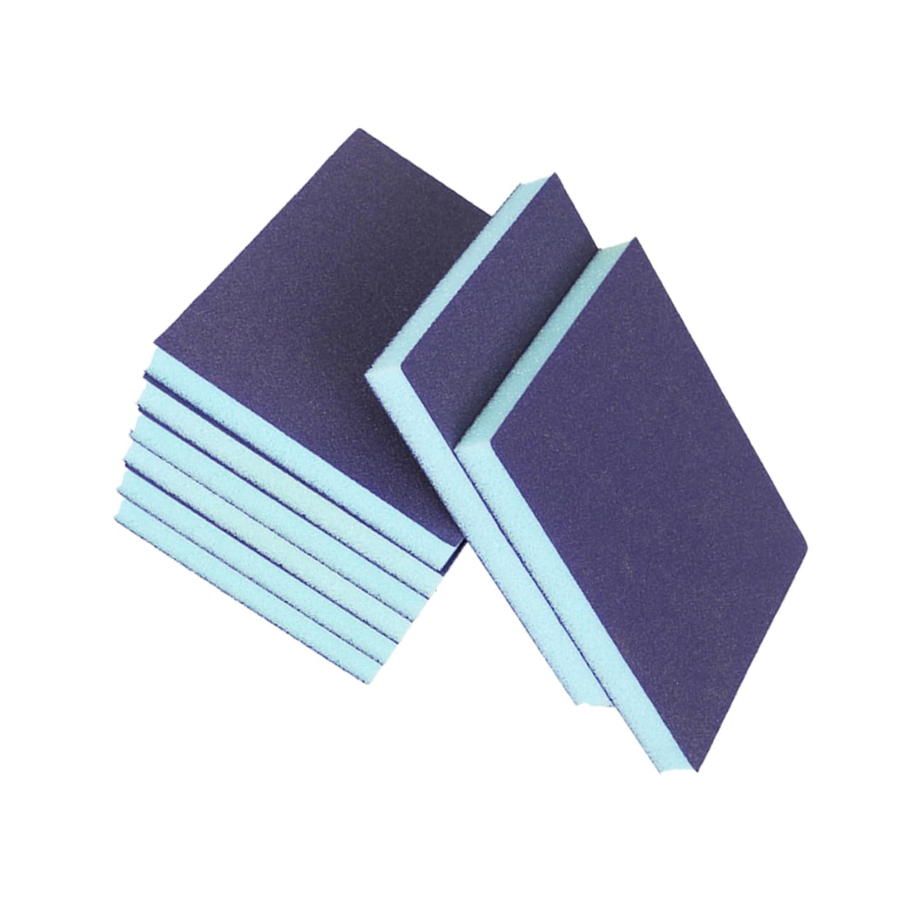 HOMSFOU 48 piezas Bloques de Esponja Abrasiva para Lijado Doble Cara Muebles Paredes y Limpieza de Cocina Flexible para Lijado Seco y Húmedo Uso Múltiple