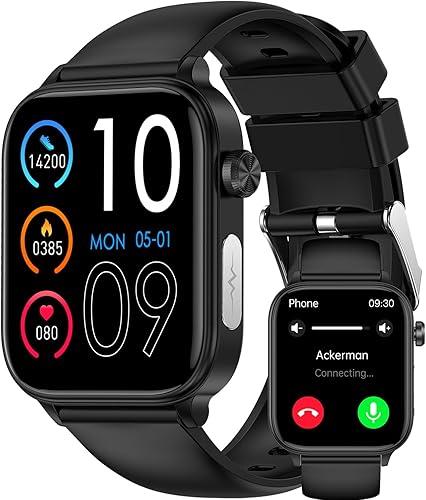 Miniatura 8 de Reloj inteligente para hombre y mujer, reloj inteligente con pantalla táctil HD de 1.96 pulgadas, más de 100 deportes, presión arterial, frecuencia