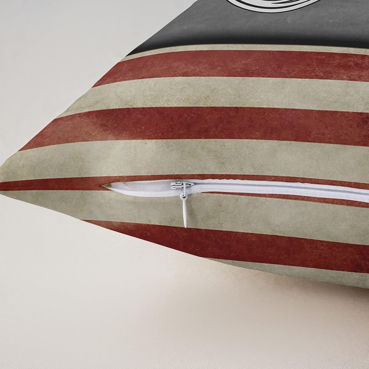 Camouflage Patchwork Cabin Farmhouse 22"x 22" Pillow Cover for Sofa Bed,Retro American Flag Throw Pillow Case Cover,Fishing Lures Hook Hunting Double Sides Print Cushion Cover,2 Pack