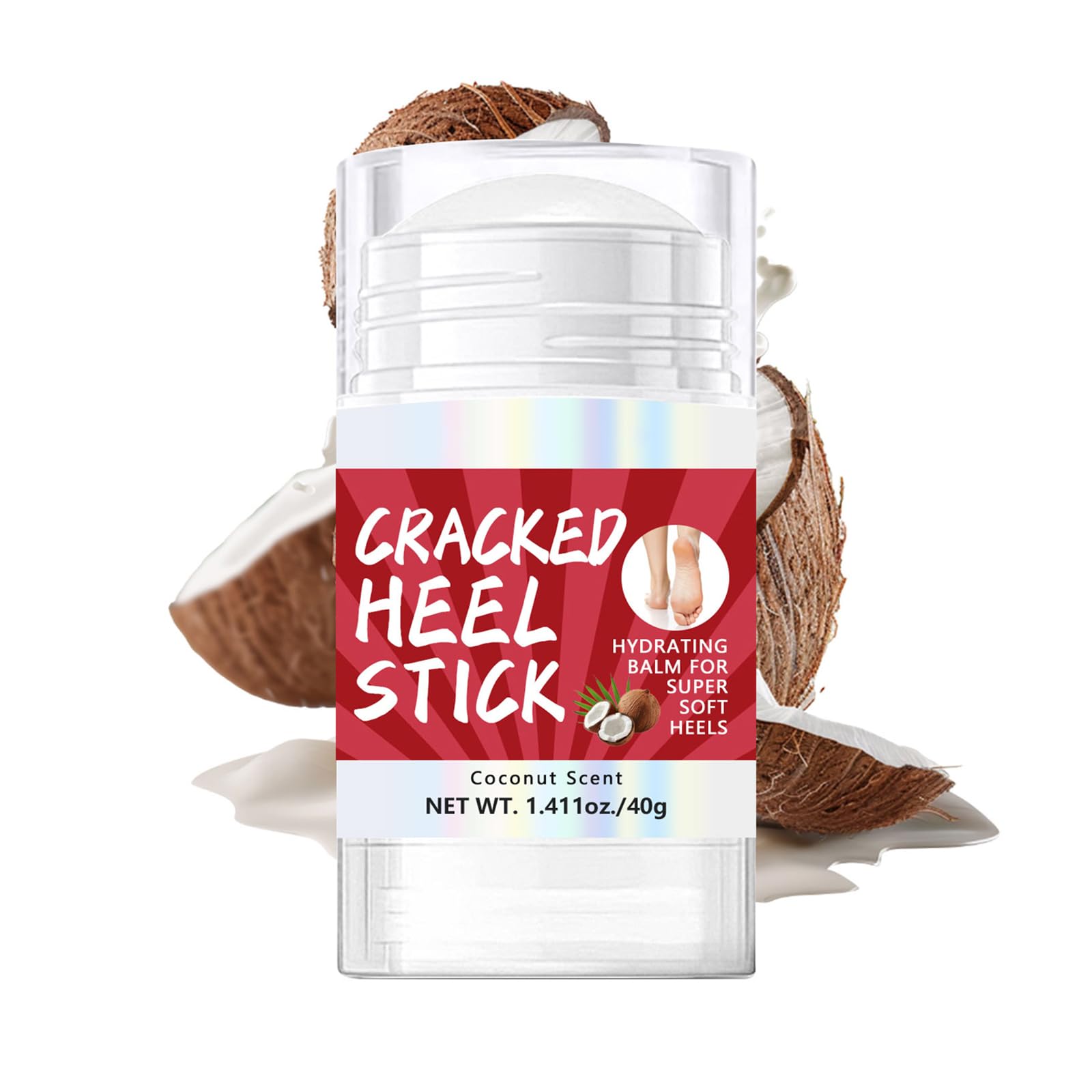Foot Cream For Cracked Heels And Dry Skin- Foot Cream With Coconut Extract, Cracked Heel Balm With Coconut Oil
