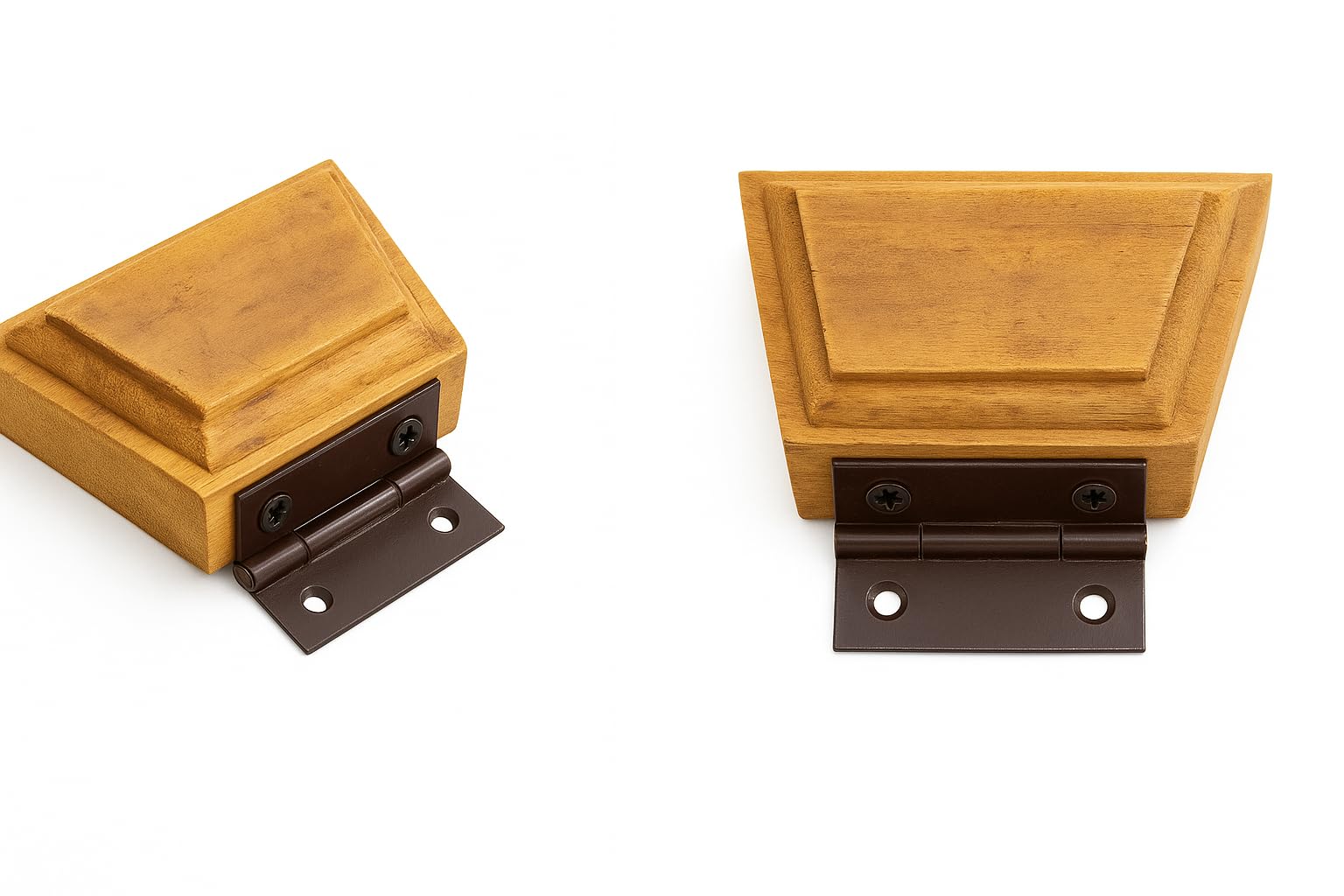 Pmw - Wooden Teak Wood Door stoppers with Hinges Flitting - Pack of 2-picture-27