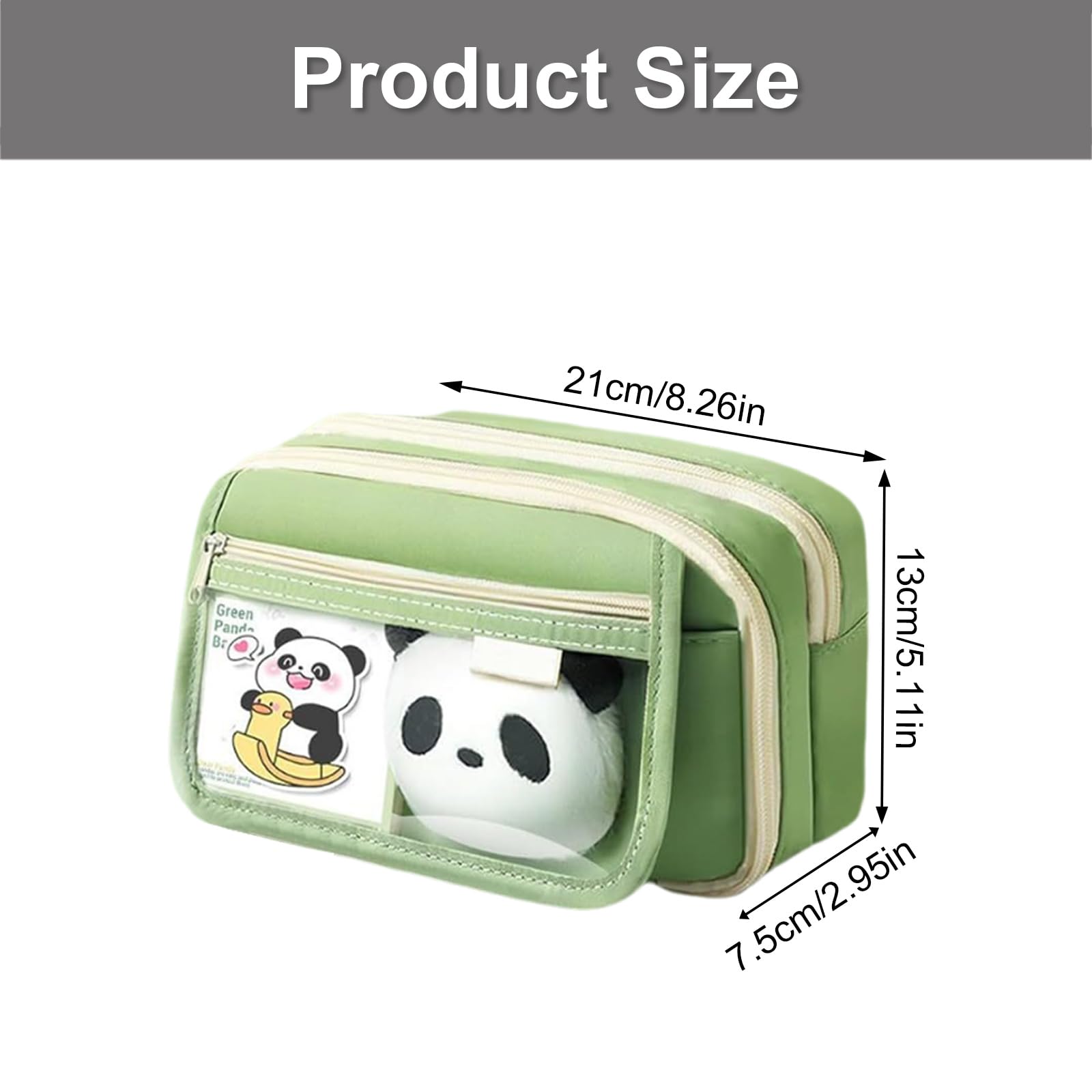 Portarottiera tradizionale cinese panda cancelleria multifunzionale, 9 tasche in tela con chiusura lampo, collezione culturale Panda