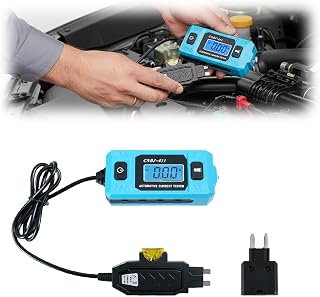 Automotive Circuit Fault Probe Tester, High-Precision Car Fuse & Relay Tester, 20A 48V Probe with LED Display & Front Light, Parasitic Battery Drain Tester for Vehicles (0.01A-19.99A)