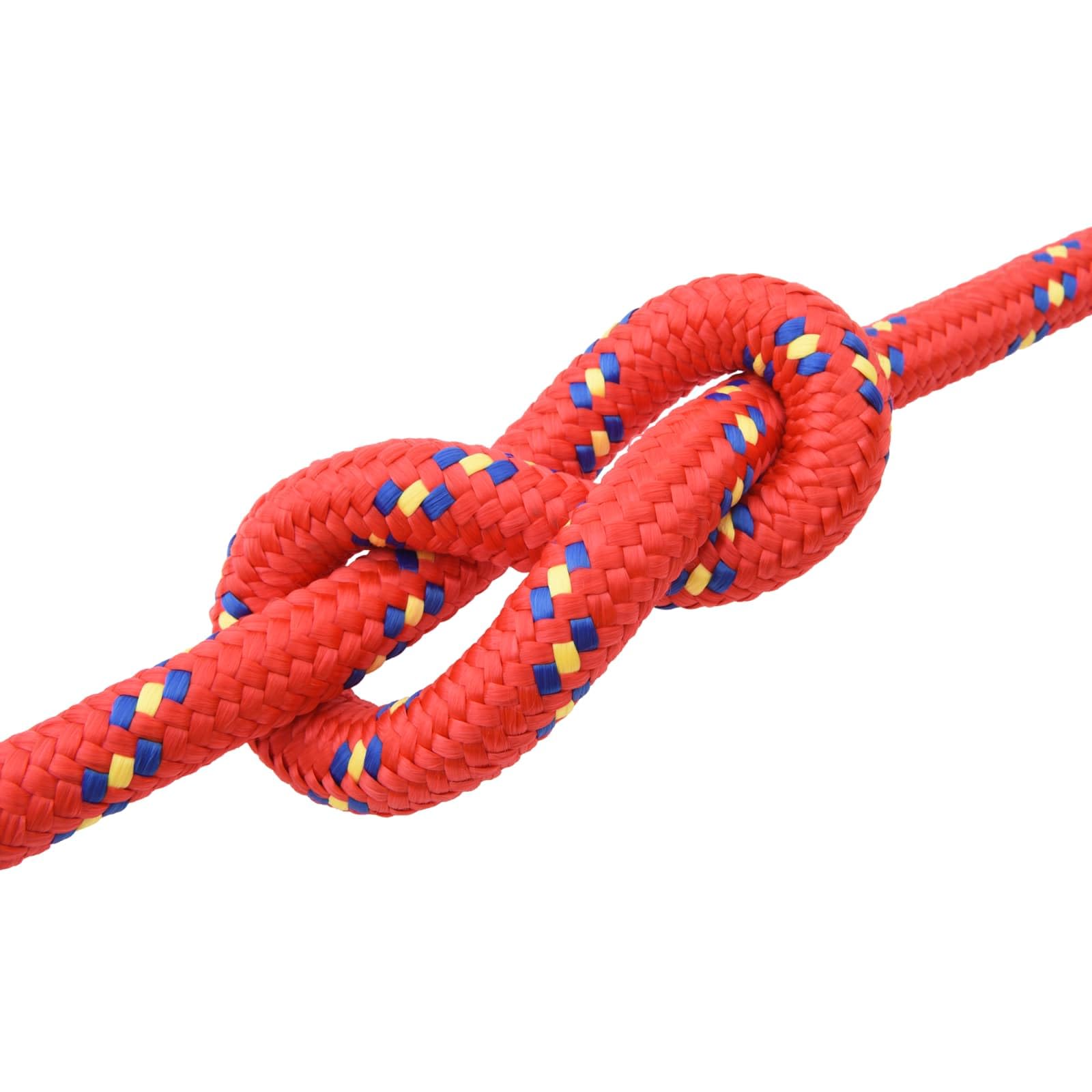 Bootsseil 50 m 3 cm Rot Polypropylen PP Seil für Marine Schifffahrt Outdoor Befestigung Ladungssicherung Festmacherleine