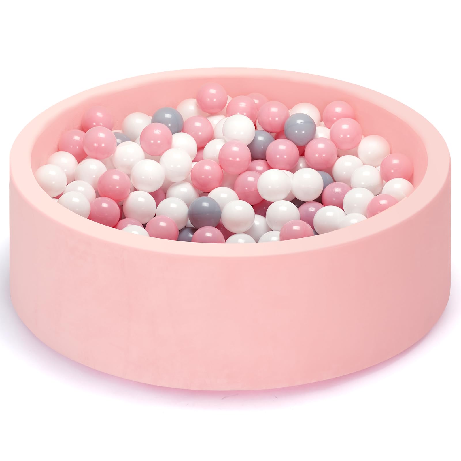 Vanland Foam Ball Pit with Soft Memory Sponge, 35.5 Inches Diameter for Babies, Toddlers, Kids, Easy to Set and Clean, Balls are Not Include