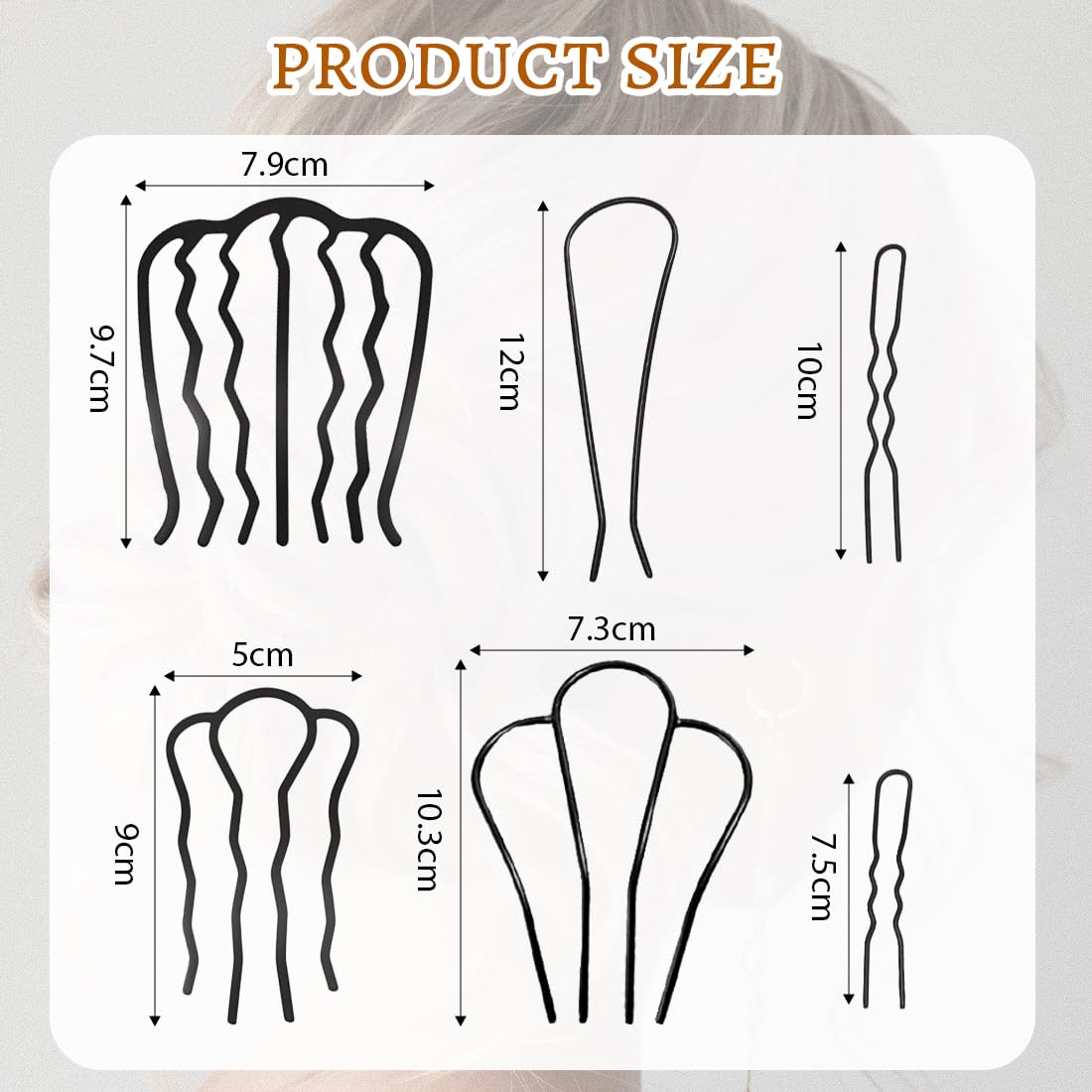 6 Pezzi Pettinini Fermacapelli, Francese Fermagli,Accessorio per Capelli Coroncina Pettine per Capelli da Sposa,LateraliPettine Francese Fermagli per Capelli, per Donne e Ragazze