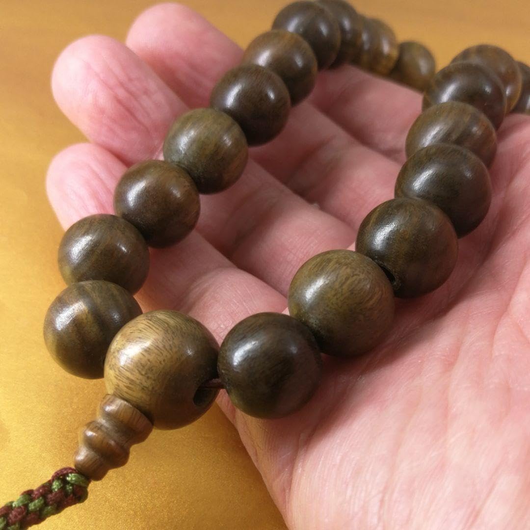 緑檀15mm珠お念珠(整理番号:AP075)