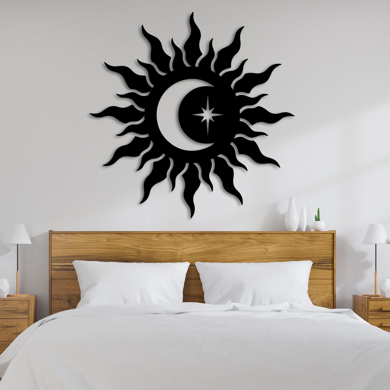 Art mural soleil et lune pour habiller un mur vide sans encombrer l'espace