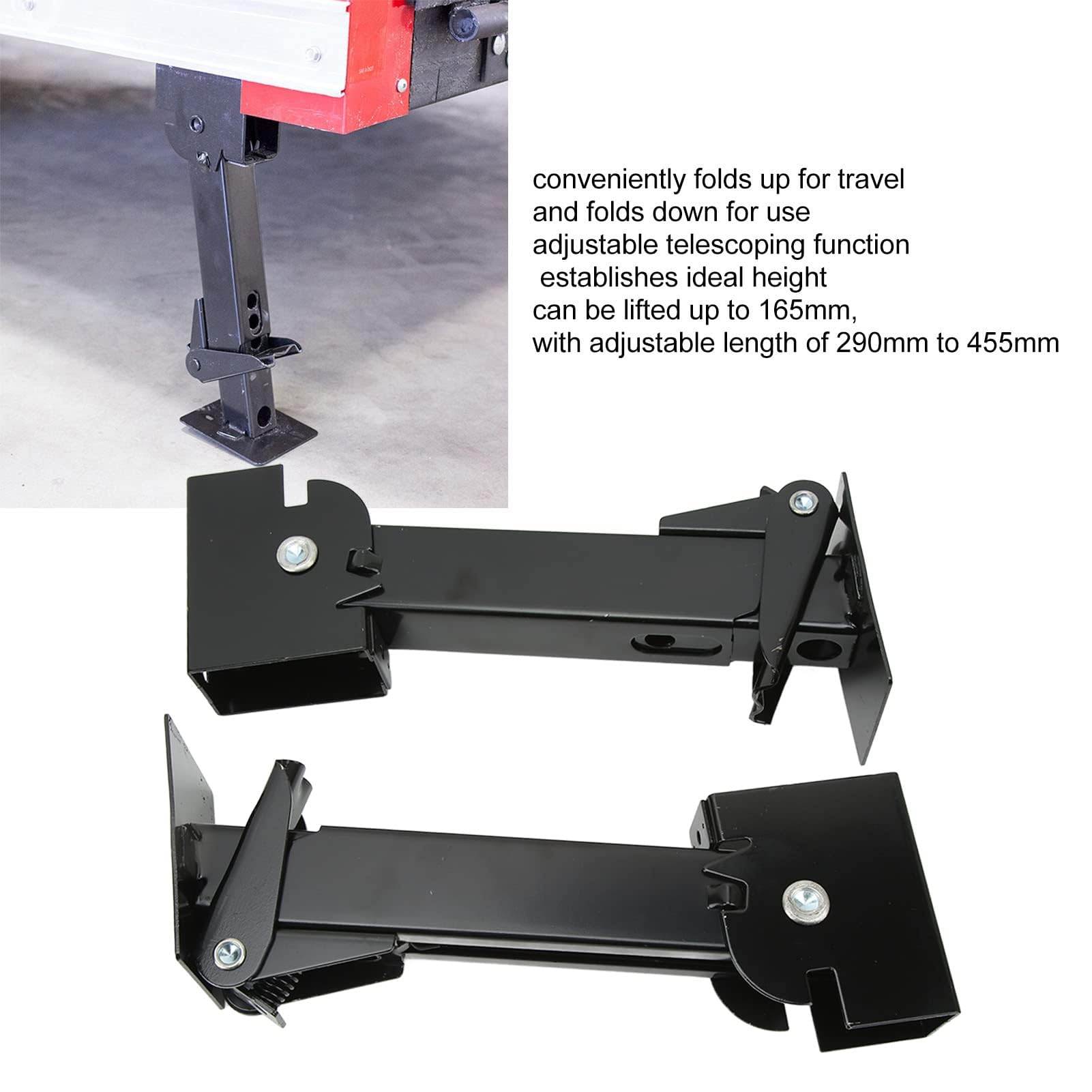 Cocoarm Stabilizzatore per cric, 2 cric telescopico con cerniera, regolabile, supporto stabilizzatore 650 lb, capacità di carico 1000 lb