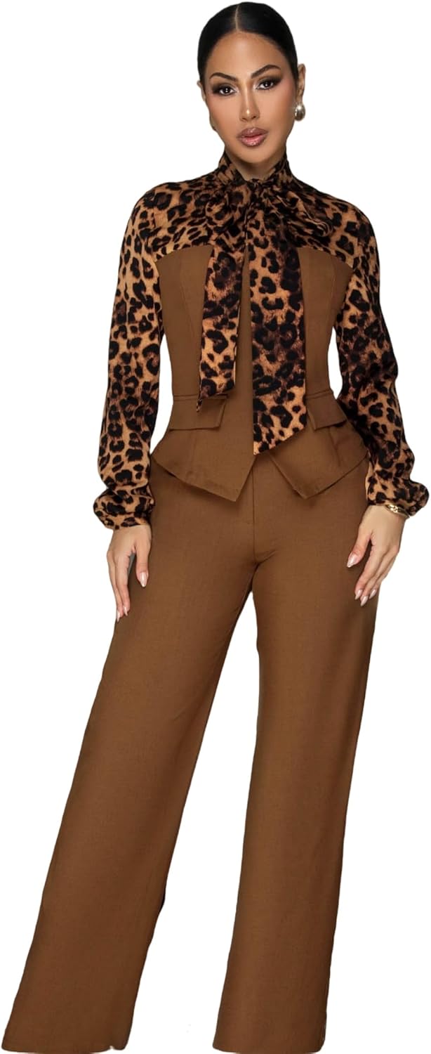 Women's formal jumpsuit elegant straight leg pants party club long sleeved jumpsuit - Image 2