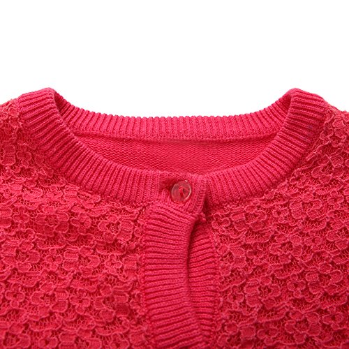 Richie House Little Girls' Cardigan Sweater with Lace Size 2-5 RH08304