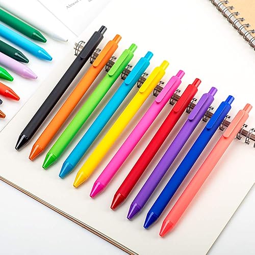 Miniatura 9 de KACO Bolígrafos de tinta de gel retráctil suaves al tacto, 0.5mm, punta fina