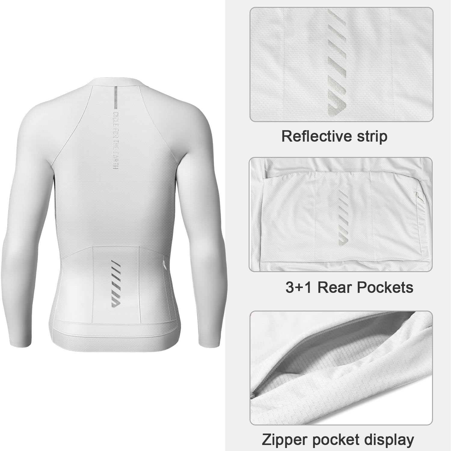 Lo.gas Radtrikot Herren Regular Fit | Rennrad Trikot mit durchgehendem Reißverschluss, 3 Taschen & Reflektorstreifen. Kühles Fahrradtrikot bietet Hautkomfort