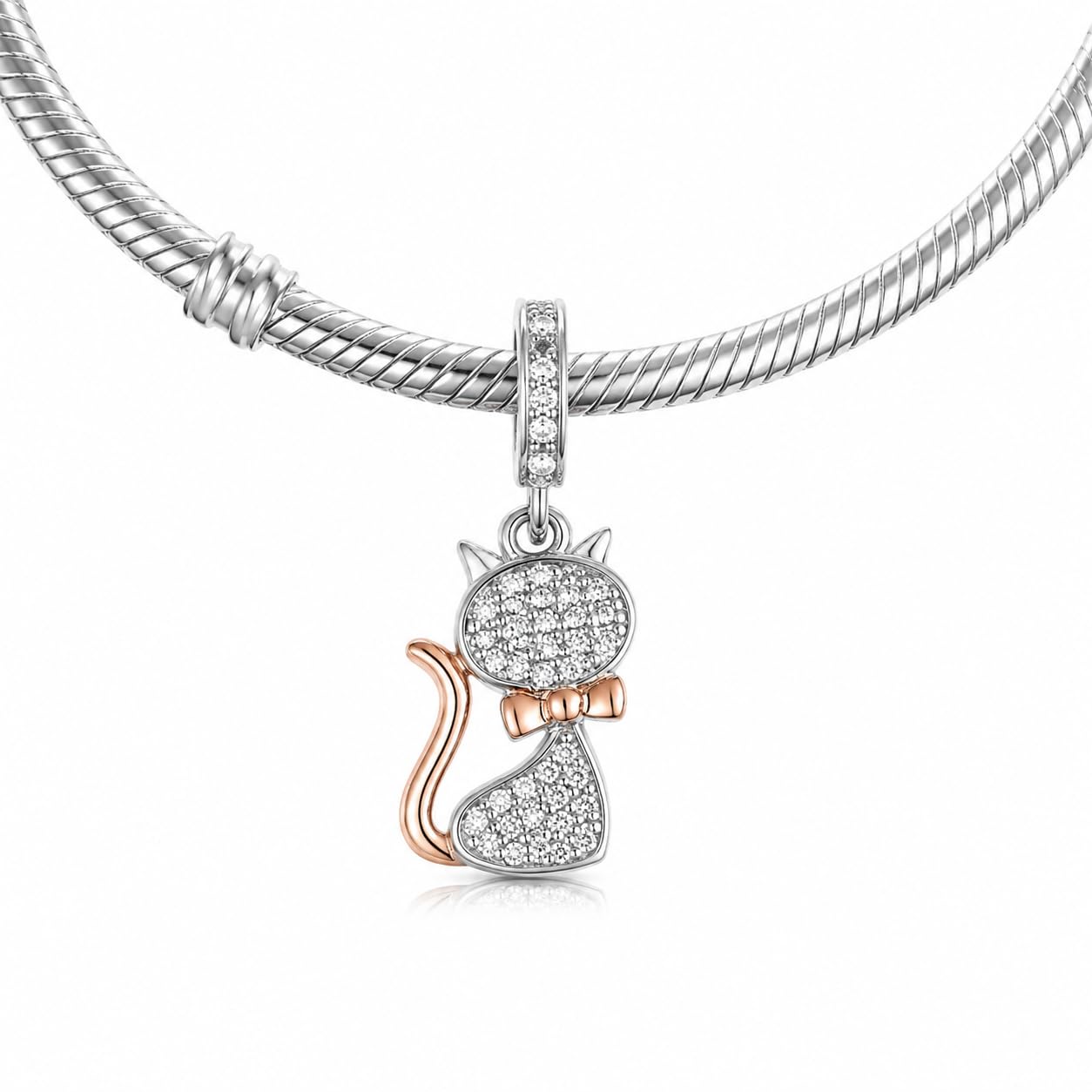 Charm Animaletti Bulldog Coniglio Elefante Gatto Gufo Coccinella Ape Delfino Fenicottero Orso Volpe Scoiattolo Compatibile Tutte Marche Pendente Ciondolo Bead Argento