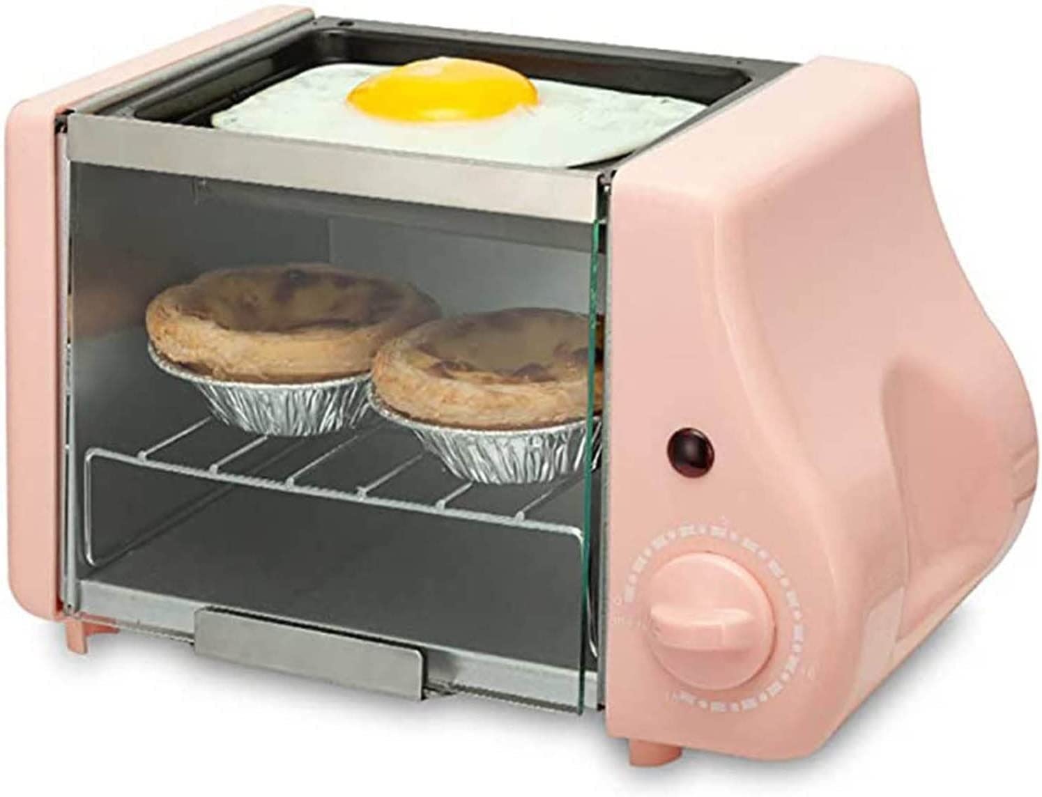 Petit Four, Minuterie Intelligente 2 en 1, Interrupteur de température, Convient aux étudiants, Rose | Pink