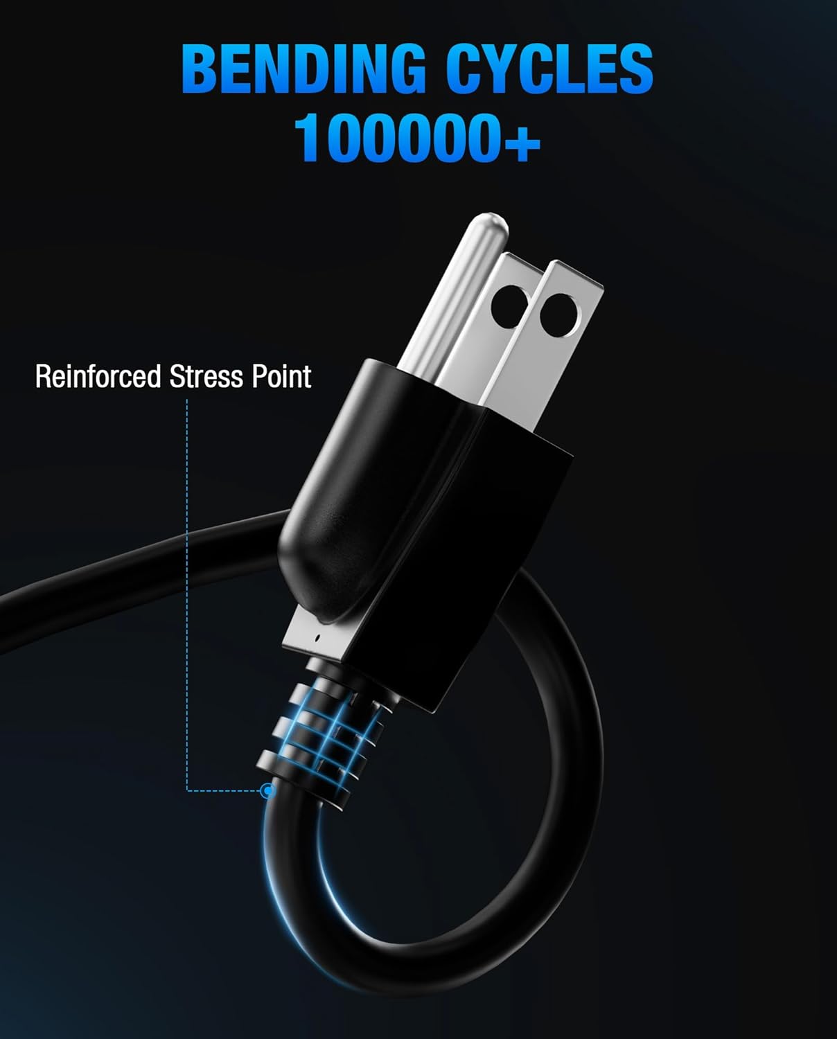 Heavy-Duty Power Station Charging Cable, 14AWG Fast Charger Cable for Jackery Explorer 2000/1500/1000 Pro,Ecoflow Delta/River Series,Bluetti EB3A;Anker 757/767, 125V 15A Universal AC Power Cord(16FT)