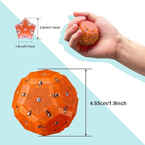 Miniatura 2 de Esfera magnética para la ansiedad, 12 unidades, juguetes magnéticos, azulejos de fútbol, rompecabezas de bolas, bloques de construcción, juguete de