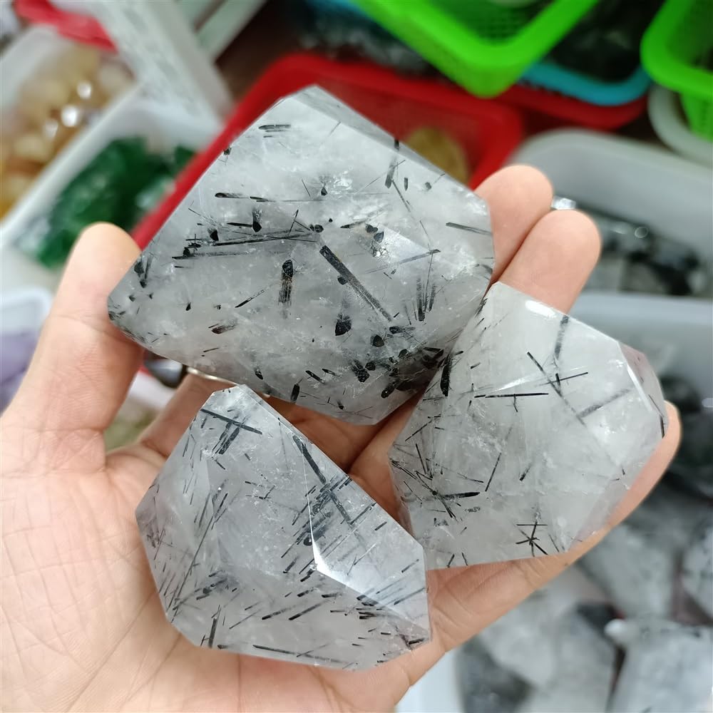 Tourmaline Noire brute d'exception, cristal de quartz décoratif unique