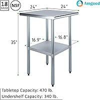 Vista 618 de Mesa de trabajo de acero inoxidable, mesa de metal