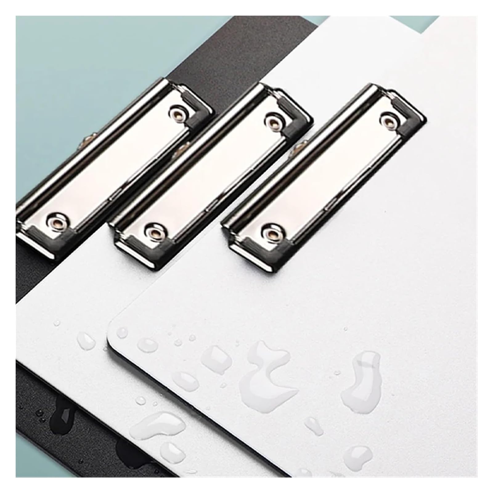 Mollette metalliche per lavagna a fogli mobili, 20/40 pezzi in metallo con impugnatura in gomma for cancelleria for ufficio(40pcs)
