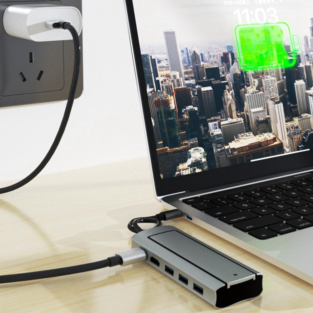 Stacja dokująca 6 w 1 z podwójnym protokołem +NVME ze stopu aluminium 6 w 1 Dual-Protocol +NVME stacja dokująca TYPE-C obudowa dysku twardego M.2 NVME Dual Protocol
