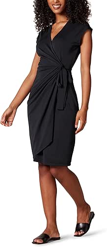 Amazon Essentials Women's Classic Cap Sleeve Wrap Dress (Available in